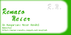renato meier business card
