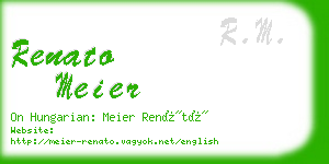 renato meier business card